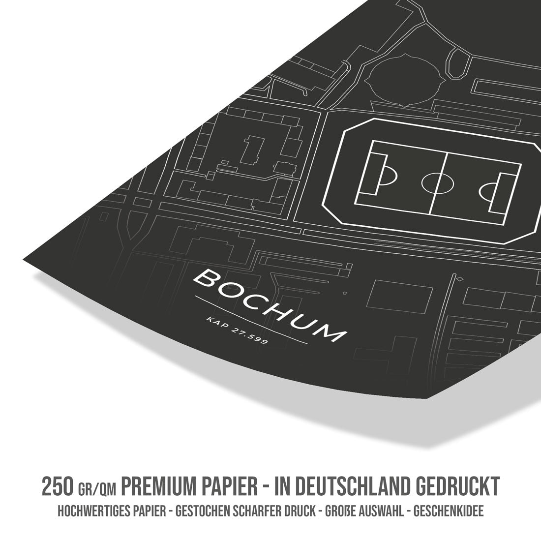 Stadion Poster - Bochum - Fussball Karte