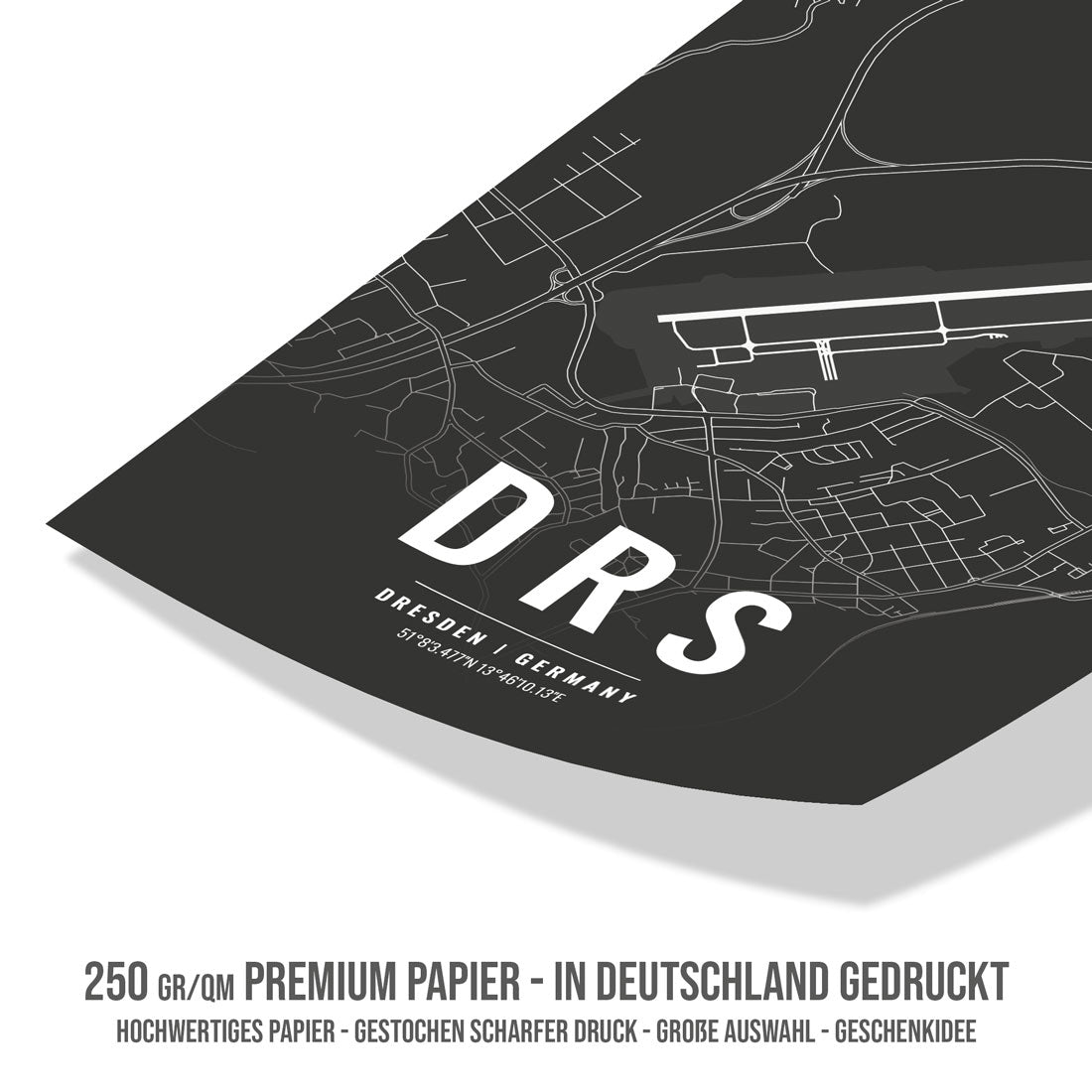Flughafen Poster - DRS - Dresden
