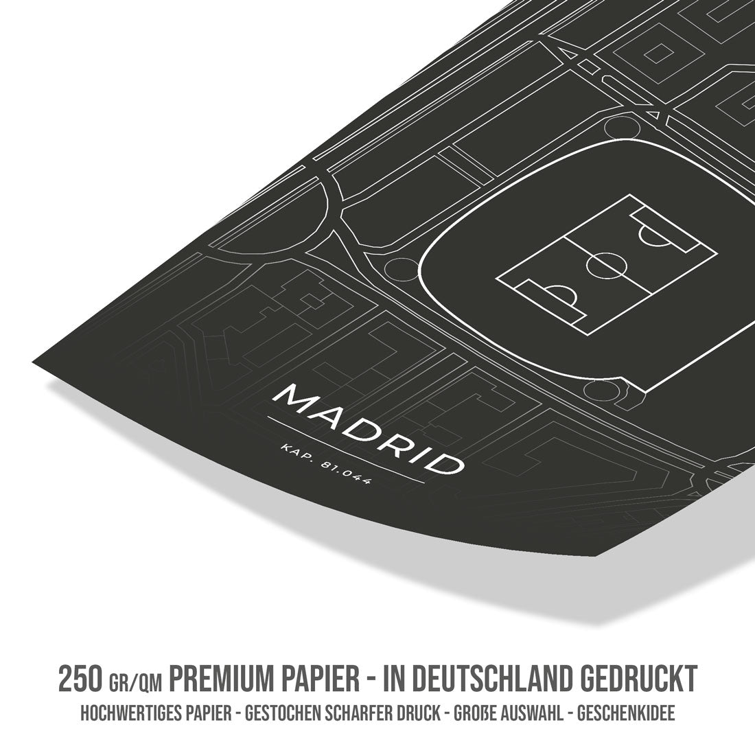 Stadion Poster - Madrid - Fussball Karte
