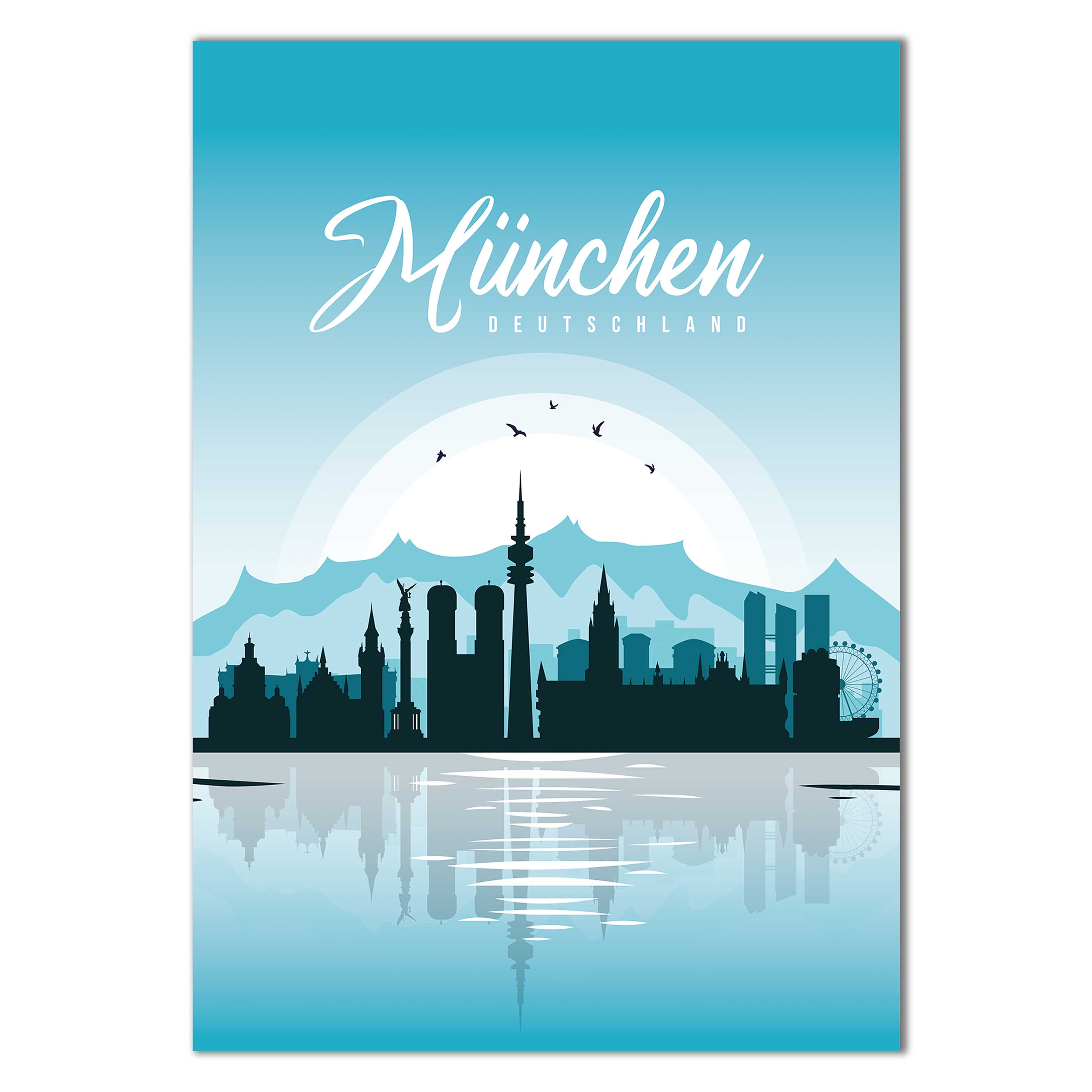 Poster München Skyline - by "Lou"