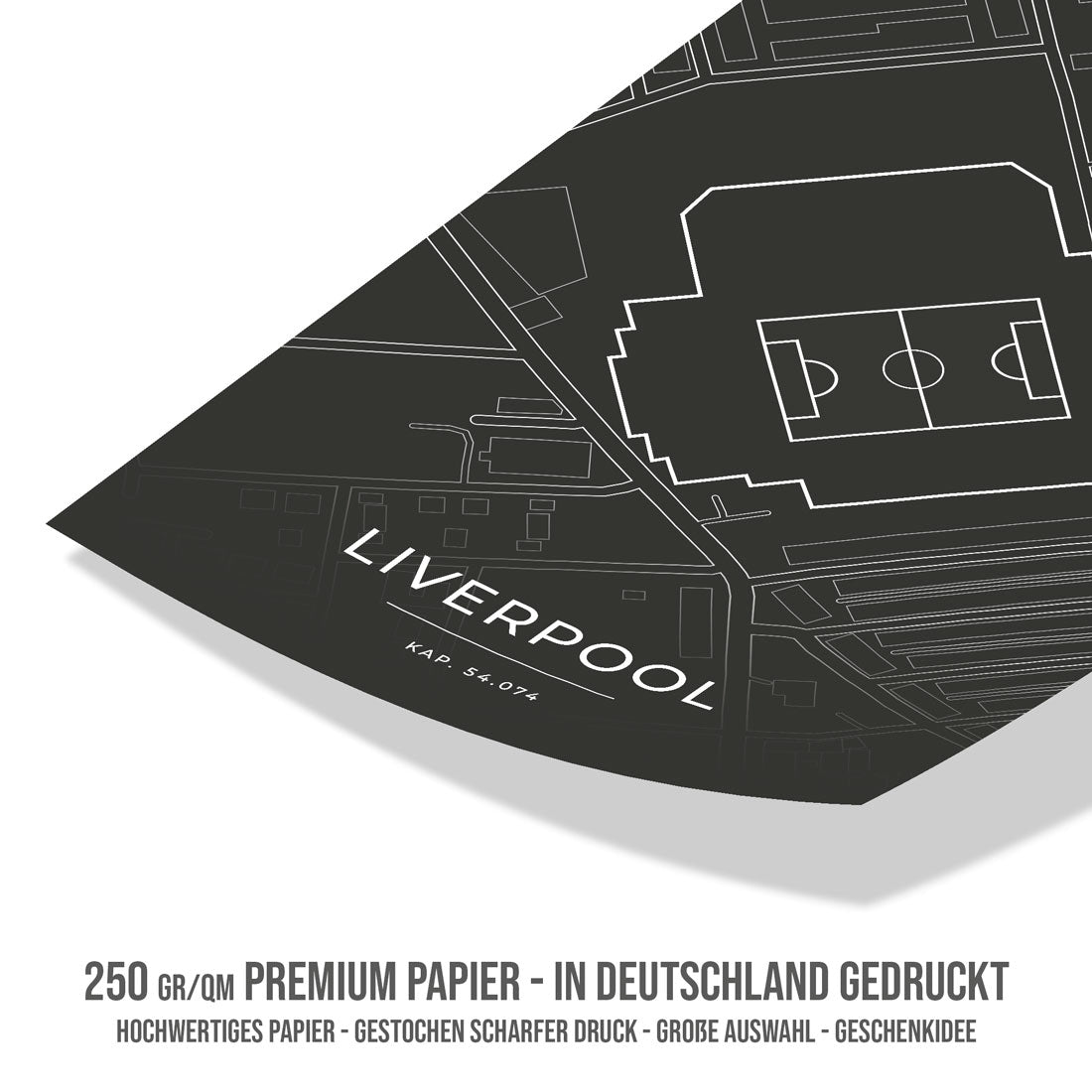 Stadion Poster - Liverpool - Fussball Karte