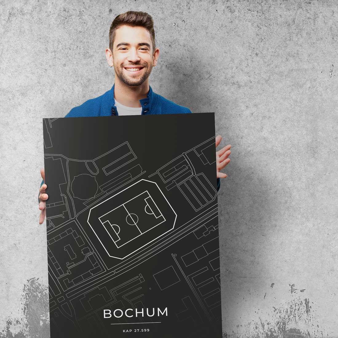 Stadion Poster - Bochum - Fussball Karte