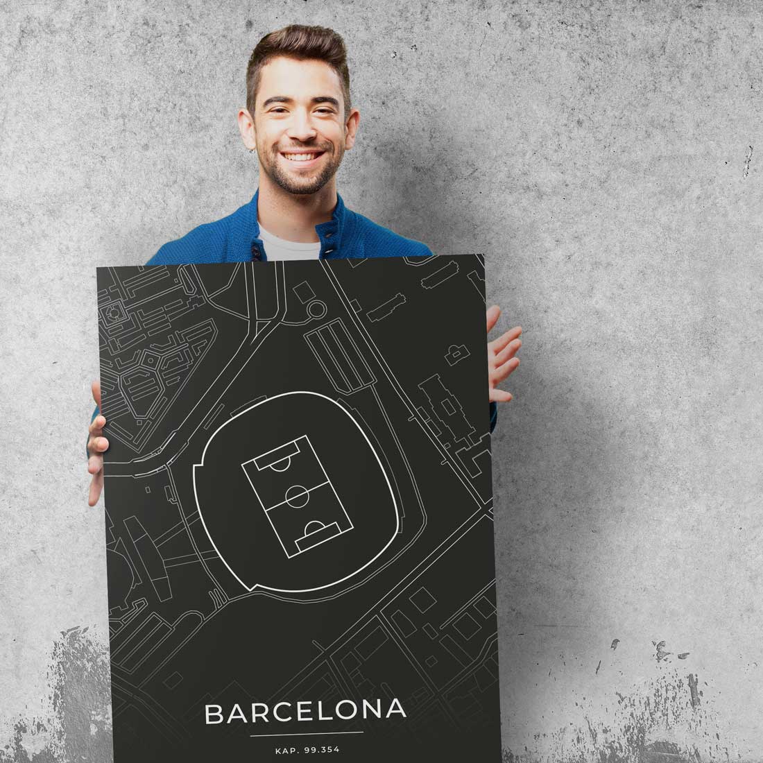 Stadion Poster - Barcelona - Fussball Karte
