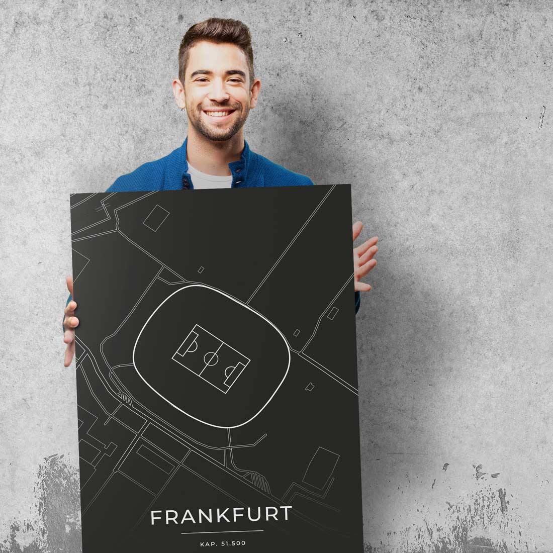 Stadion Poster - Frankfurt - Fussball Karte