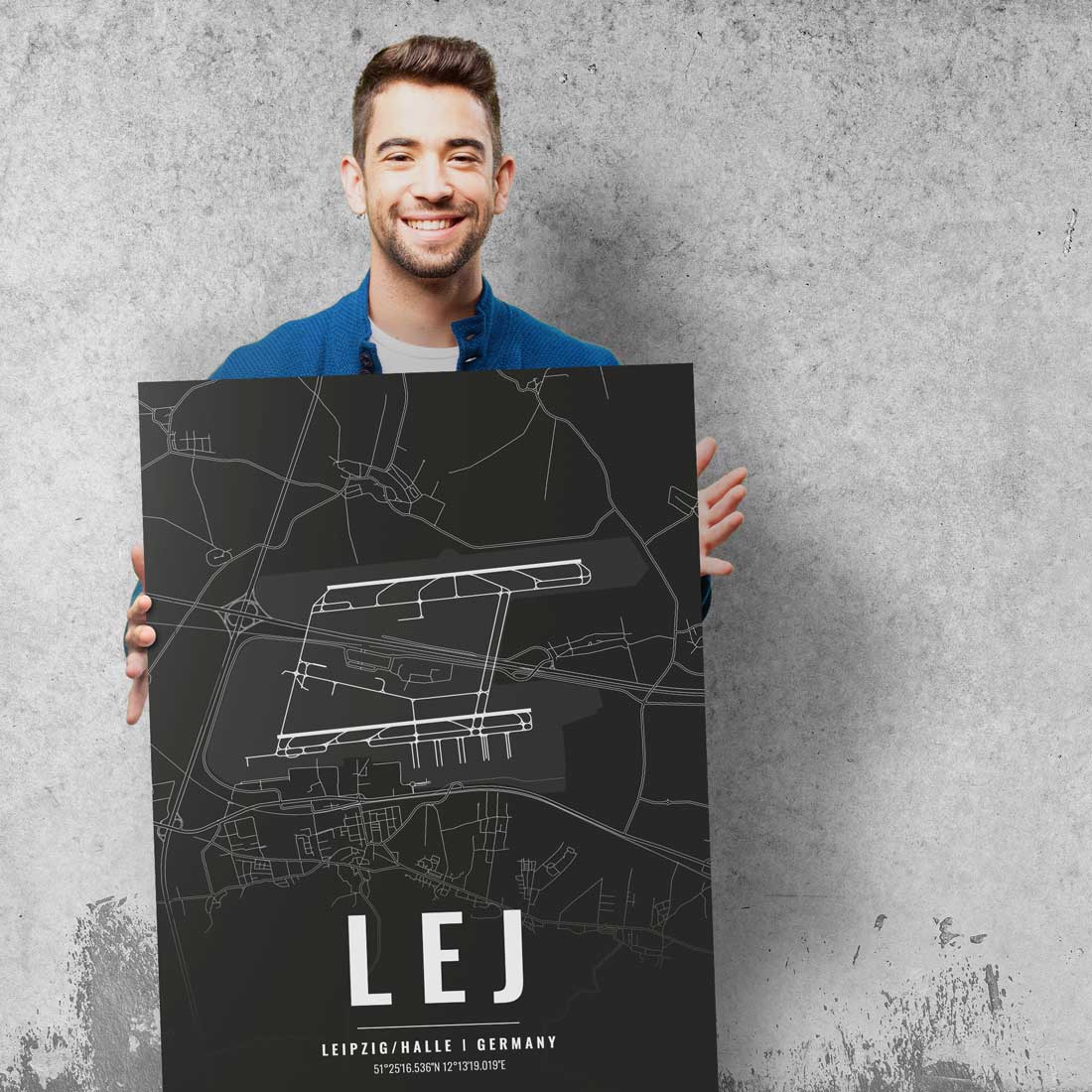 Flughafen Poster - LEJ - Leipzig