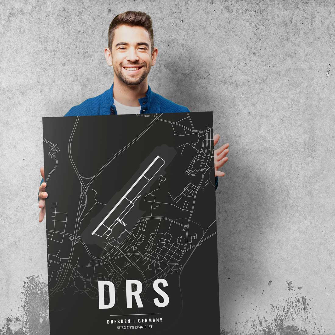 Flughafen Poster - DRS - Dresden