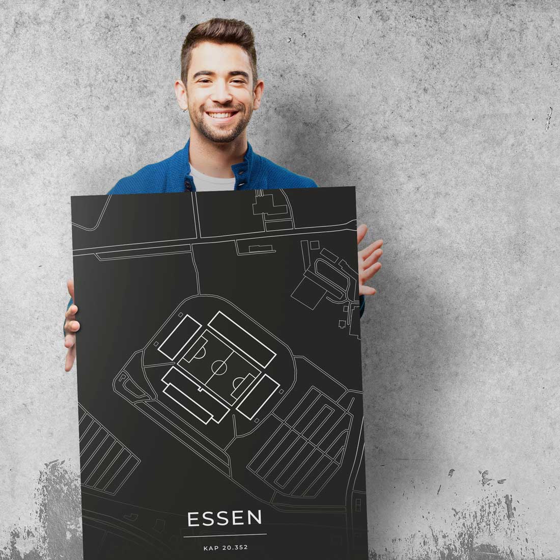 Stadion Poster - Essen - Fussball Karte