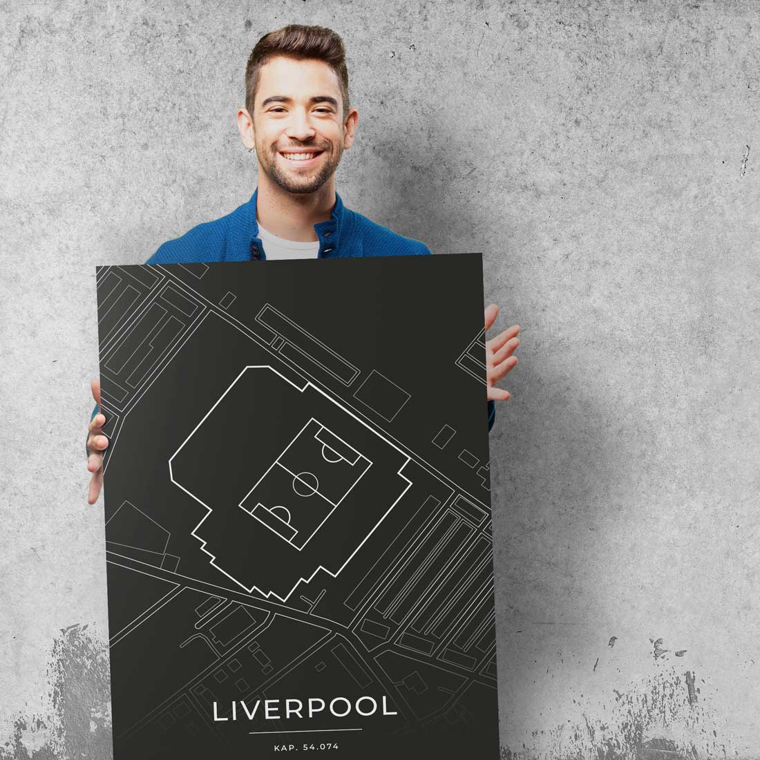 Stadion Poster - Liverpool - Fussball Karte