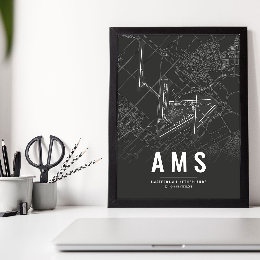 Flughafen Poster - AMS - Amsterdam