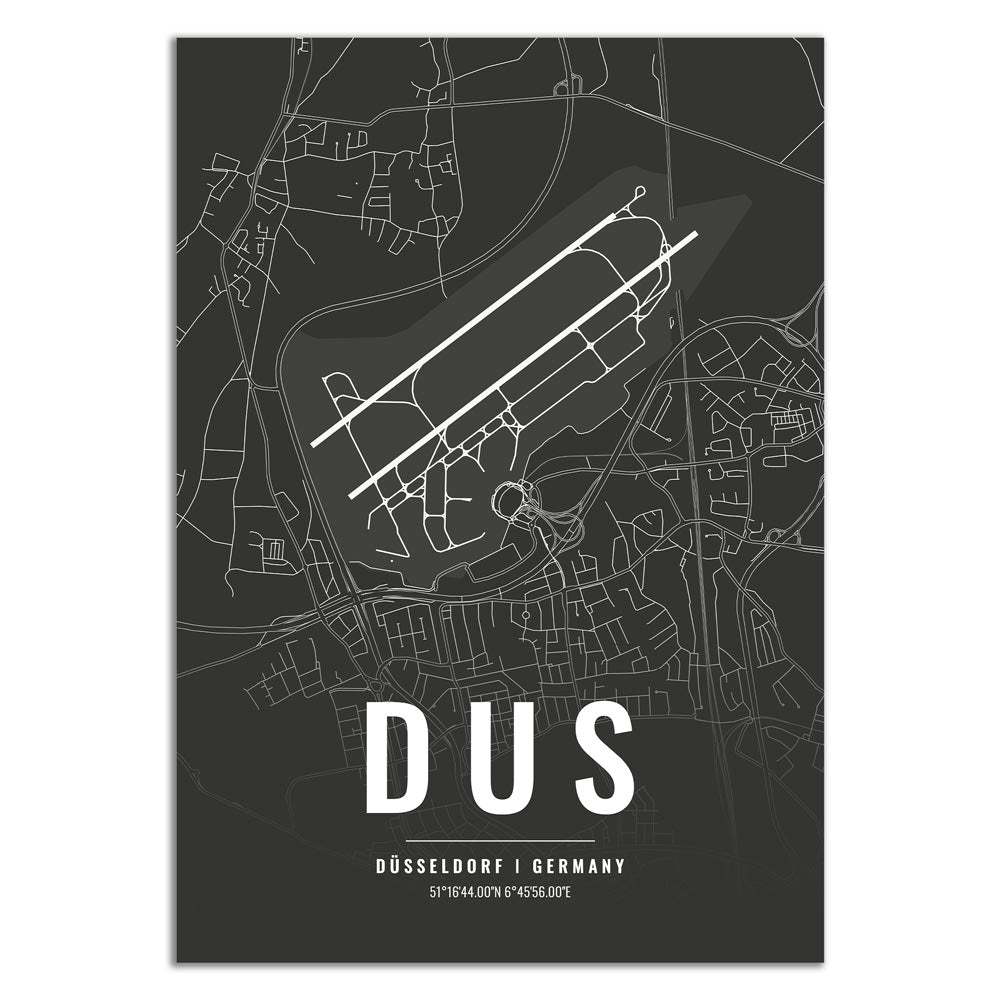 Flughafen Poster - DUS - Düsseldorf