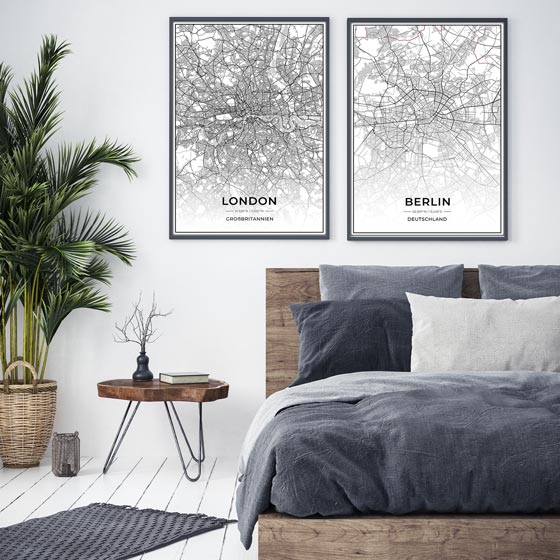 Stadt Poster - London Kartenposter / City Map-Poster-DIE WELTKARTE
