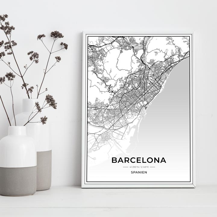 Stadt Poster - Barcelona Kartenposter / City Map-Poster-DIE WELTKARTE