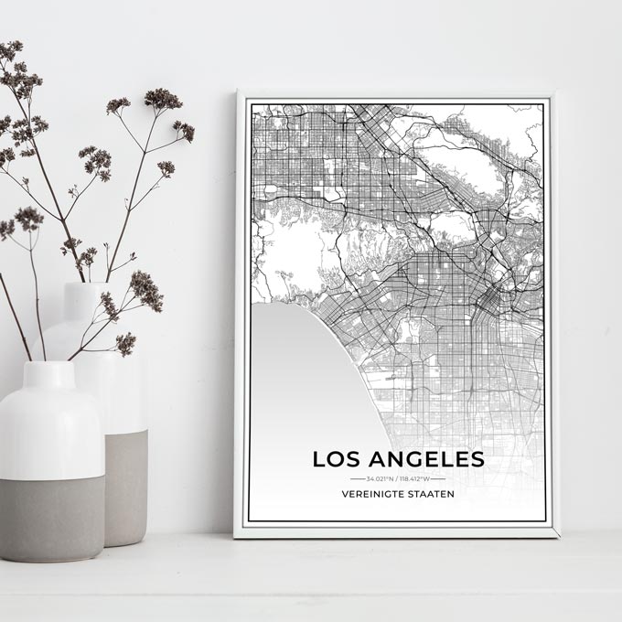 Stadt Poster - Los Angeles Kartenposter / City Map-Poster-DIE WELTKARTE
