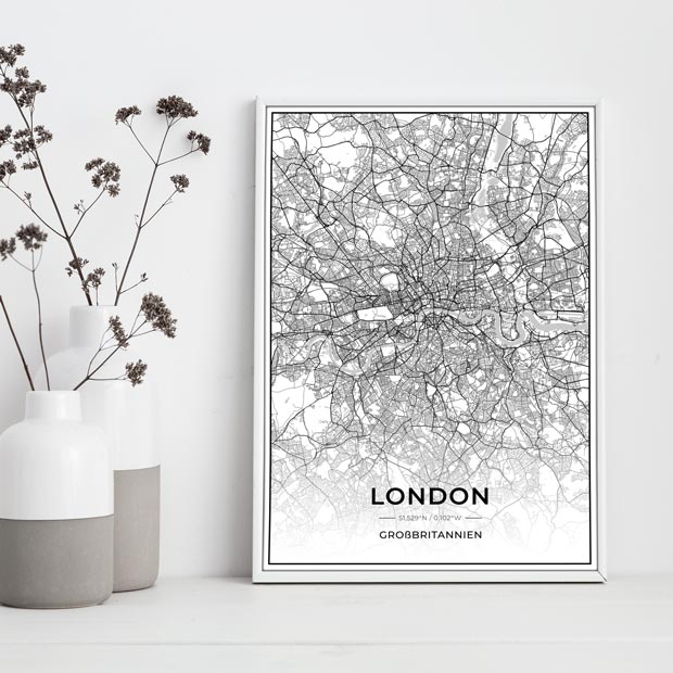 Stadt Poster - London Kartenposter / City Map-Poster-DIE WELTKARTE