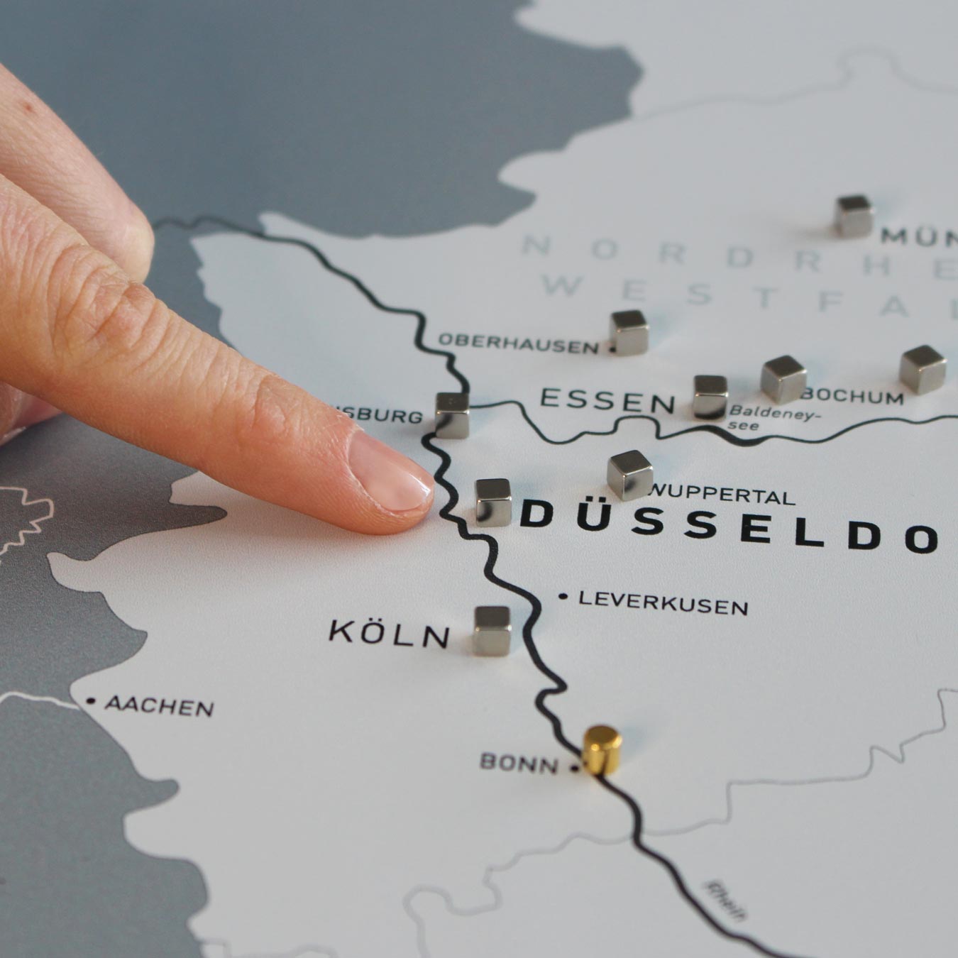 Die magnetische Deutschlandkarte - inkl. Magnet Pins