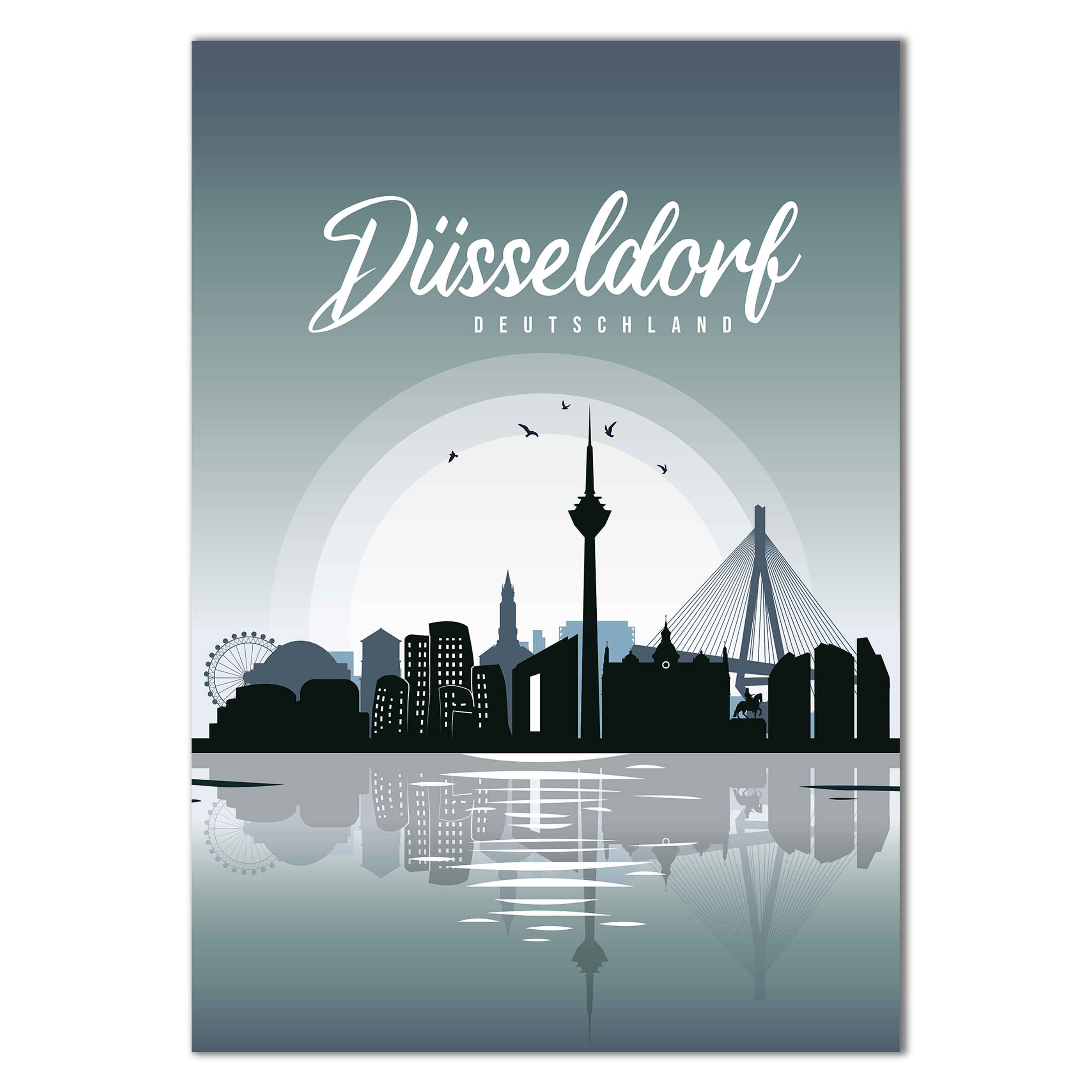 Poster Düsseldorf Skyline - by "Lou"