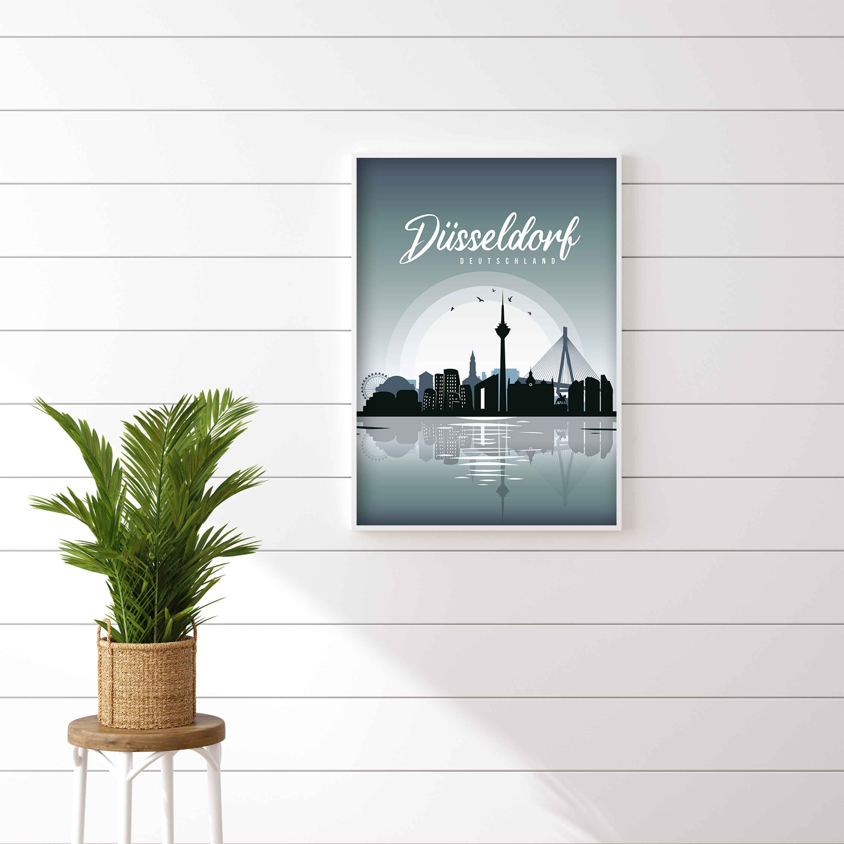 Poster Düsseldorf Skyline - by "Lou"