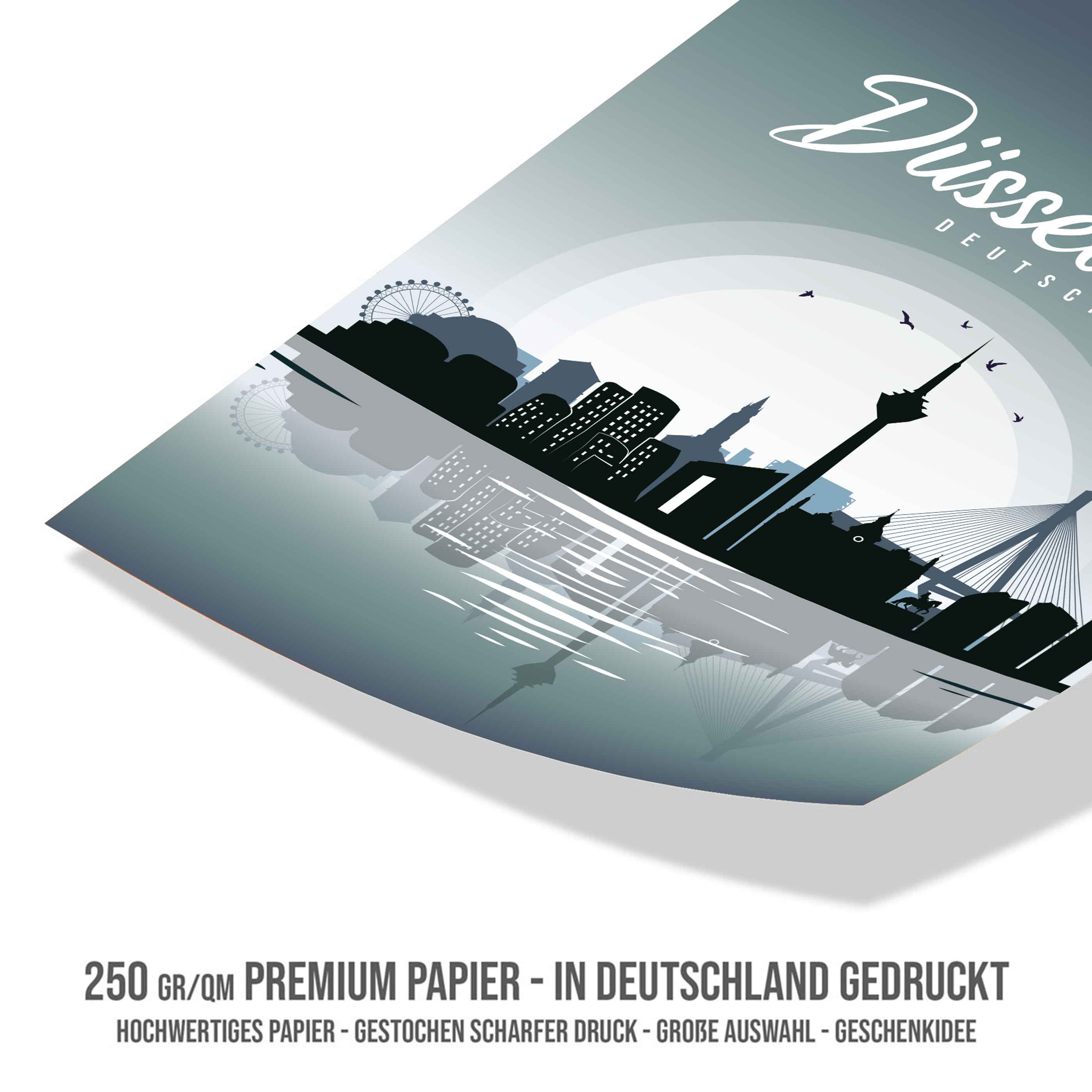 Poster Düsseldorf Skyline - by "Lou"