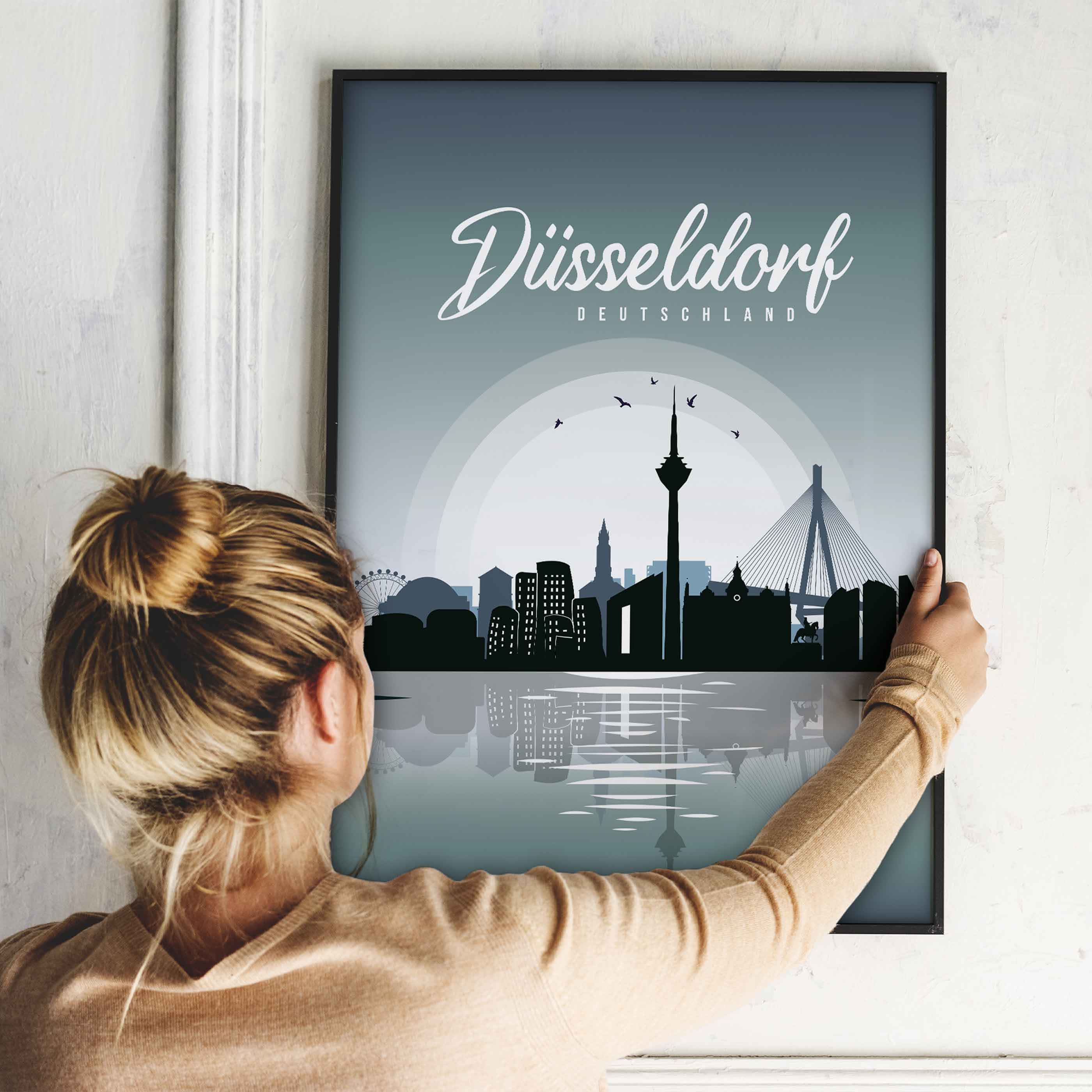 Poster Düsseldorf Skyline - by "Lou"