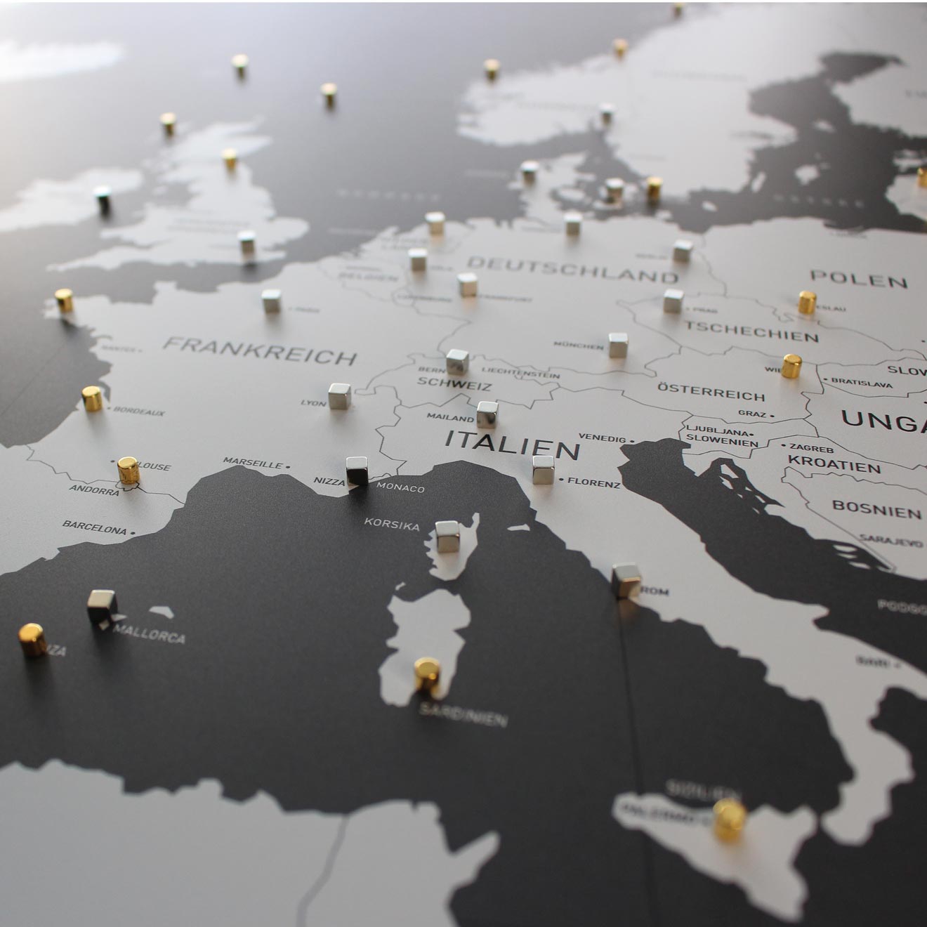 Die magnetische Europakarte - inkl. Magnet Pins
