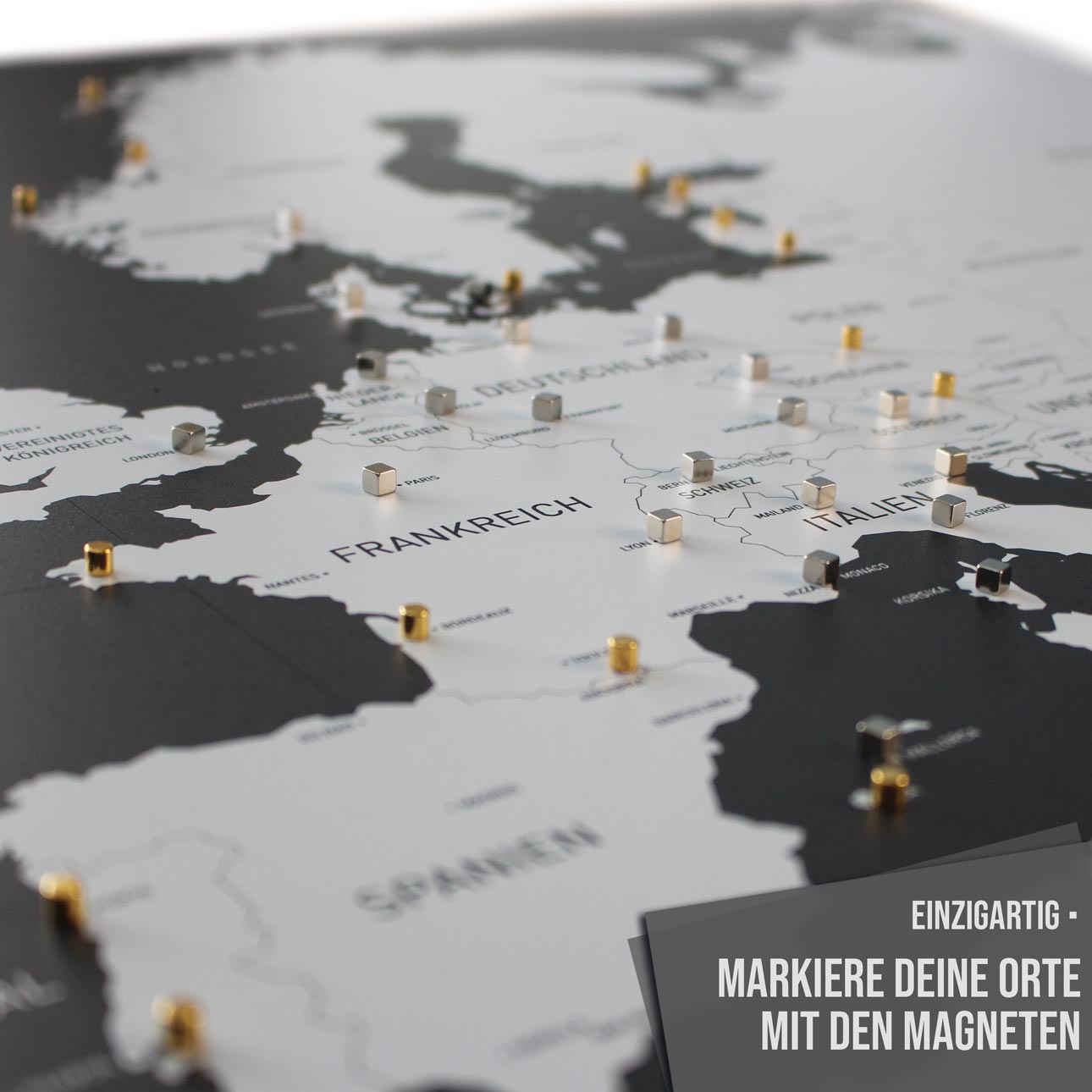 Die magnetische Europakarte - inkl. Magnet Pins