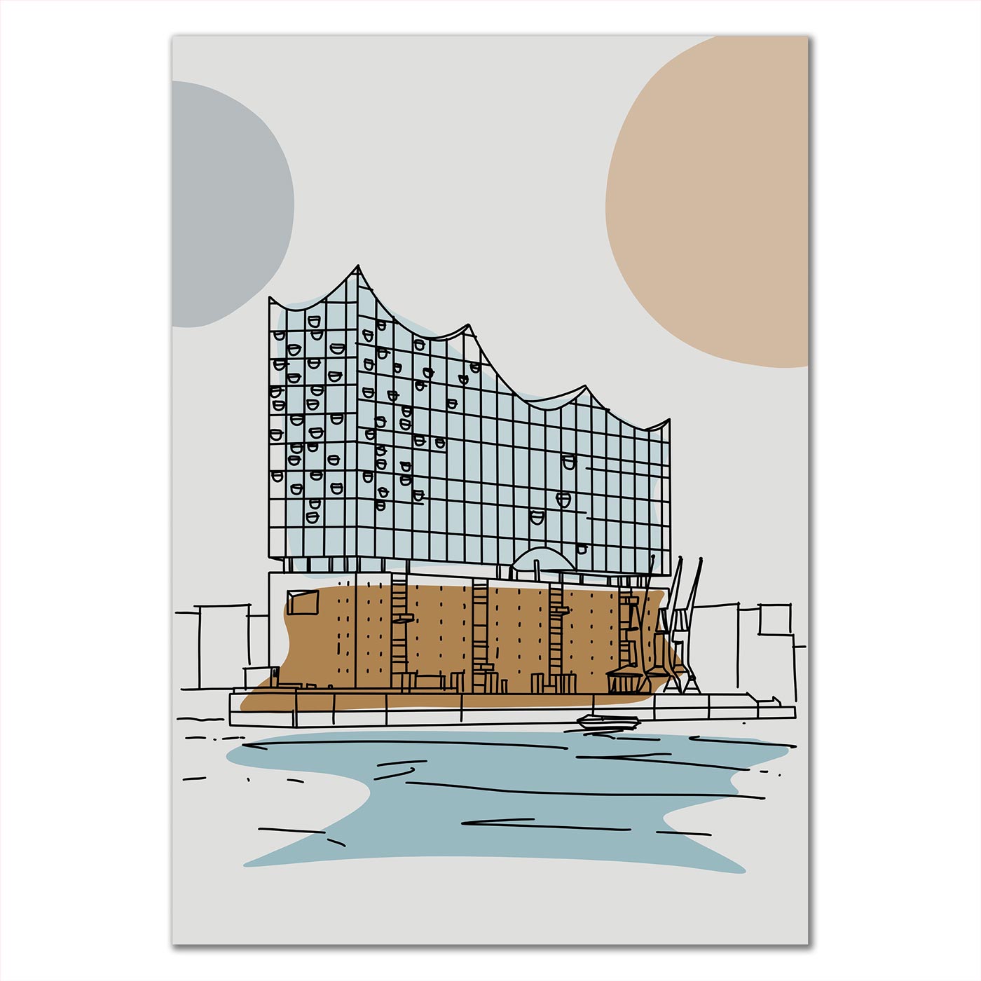 Poster Hamburg Elbphilharmonie Line Art