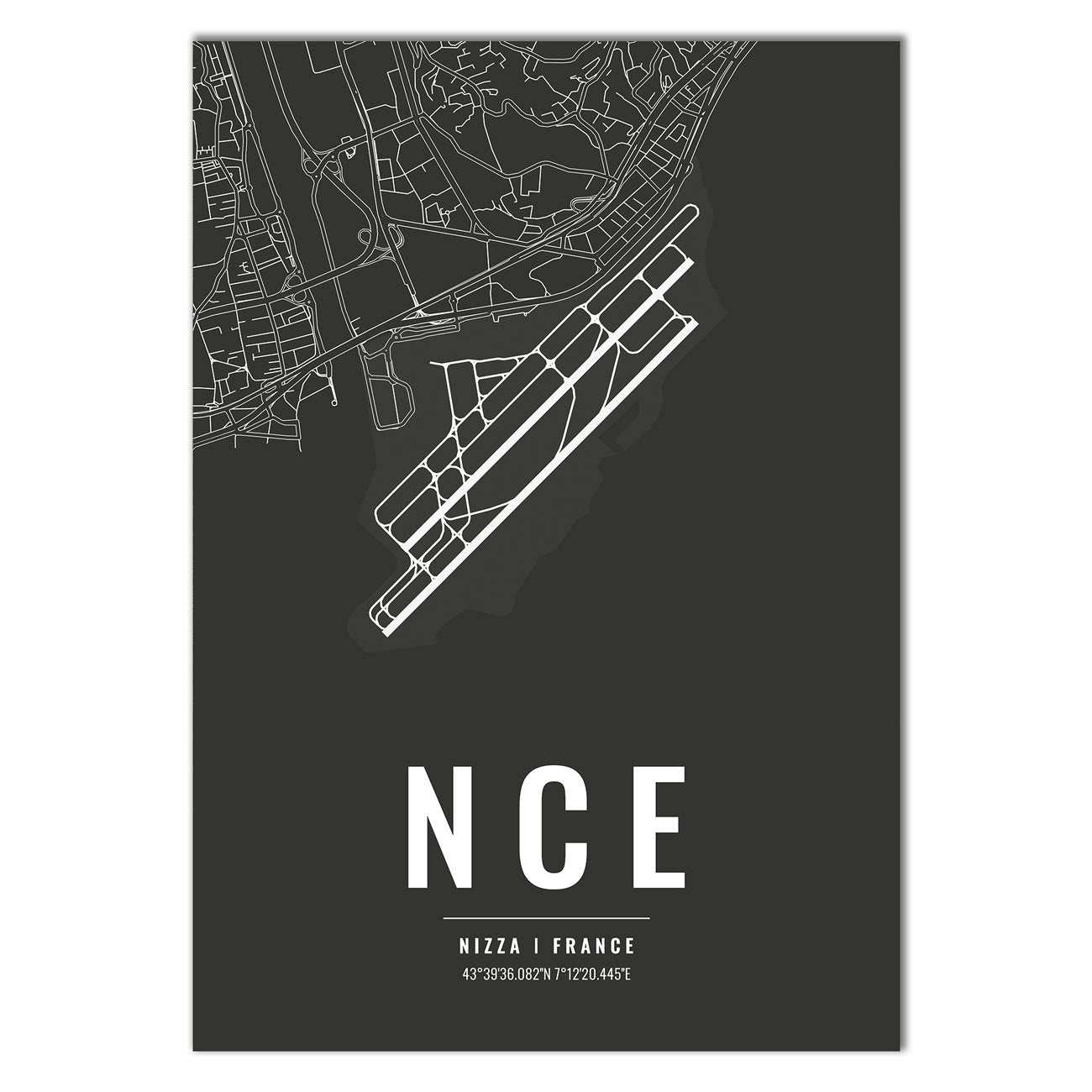 Flughafen Poster - NCE - Nizza