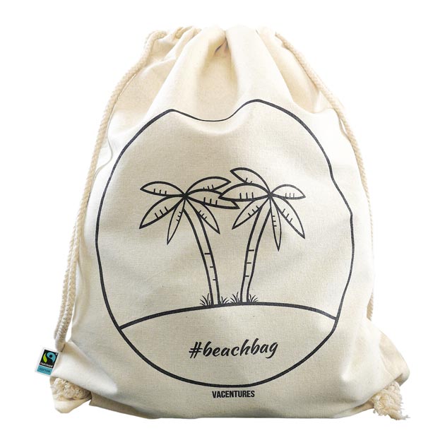 Beachbag "palm" - Fairtrade Turnbeutel-Bag-DIE WELTKARTE