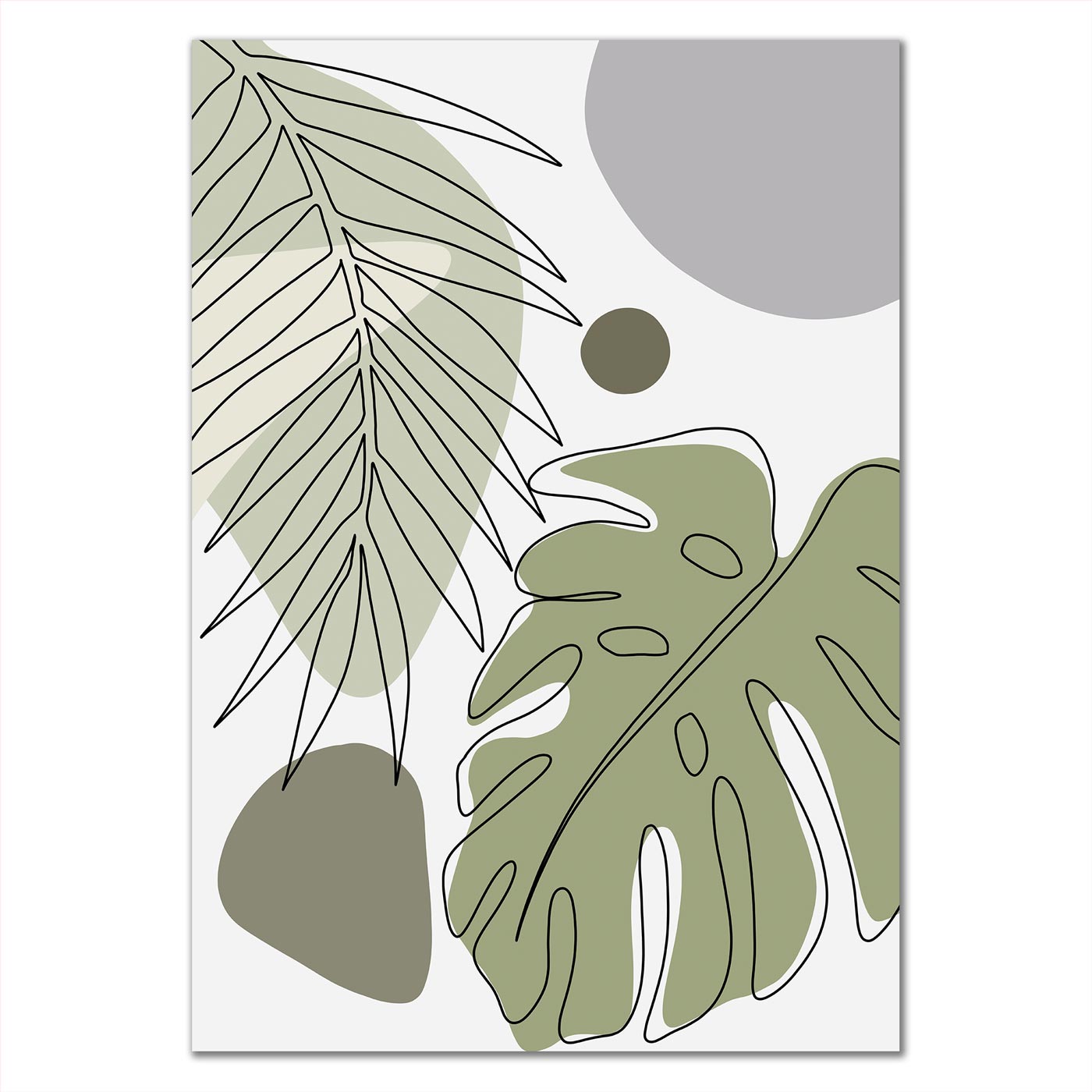 Poster Botanik Monstera No 1 Line Art
