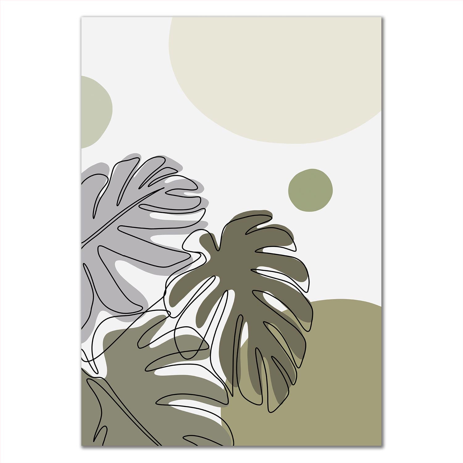 Poster Botanik Monstera No 2 Line Art