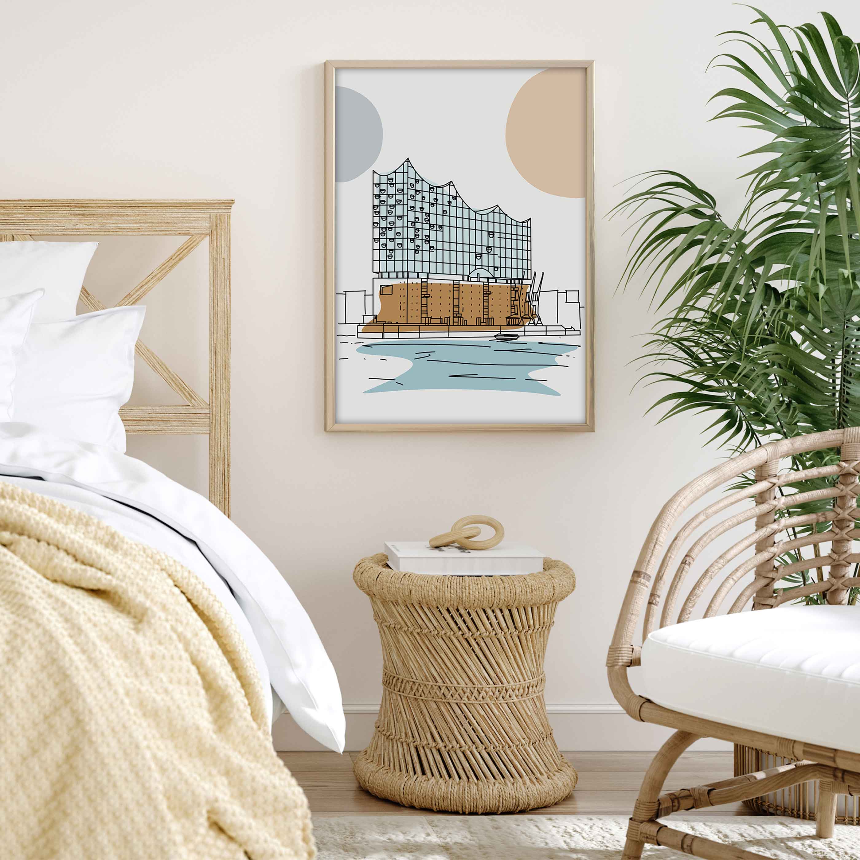 Poster Hamburg Elbphilharmonie Line Art