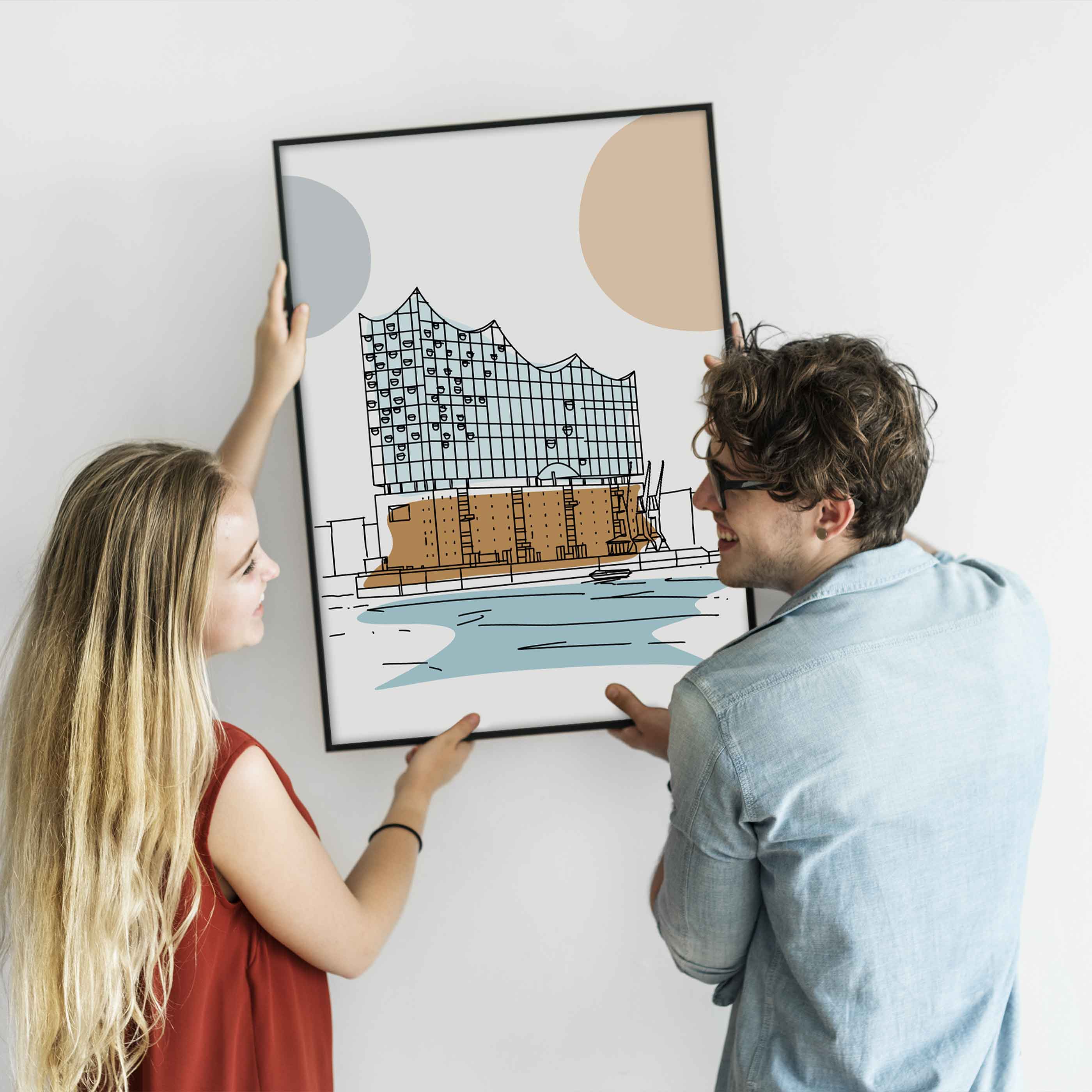 Poster Hamburg Elbphilharmonie Line Art