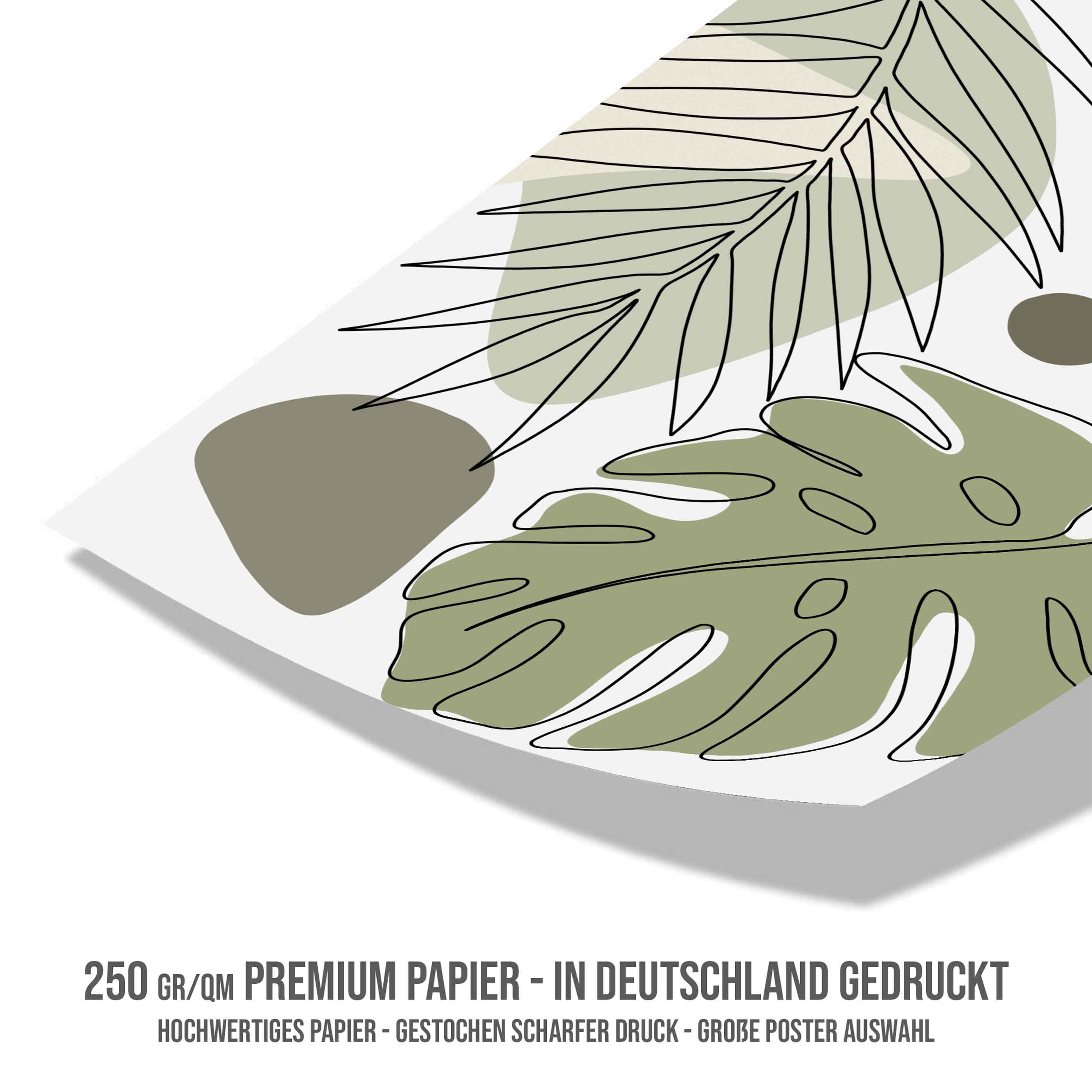 Poster Botanik Monstera No 1 Line Art