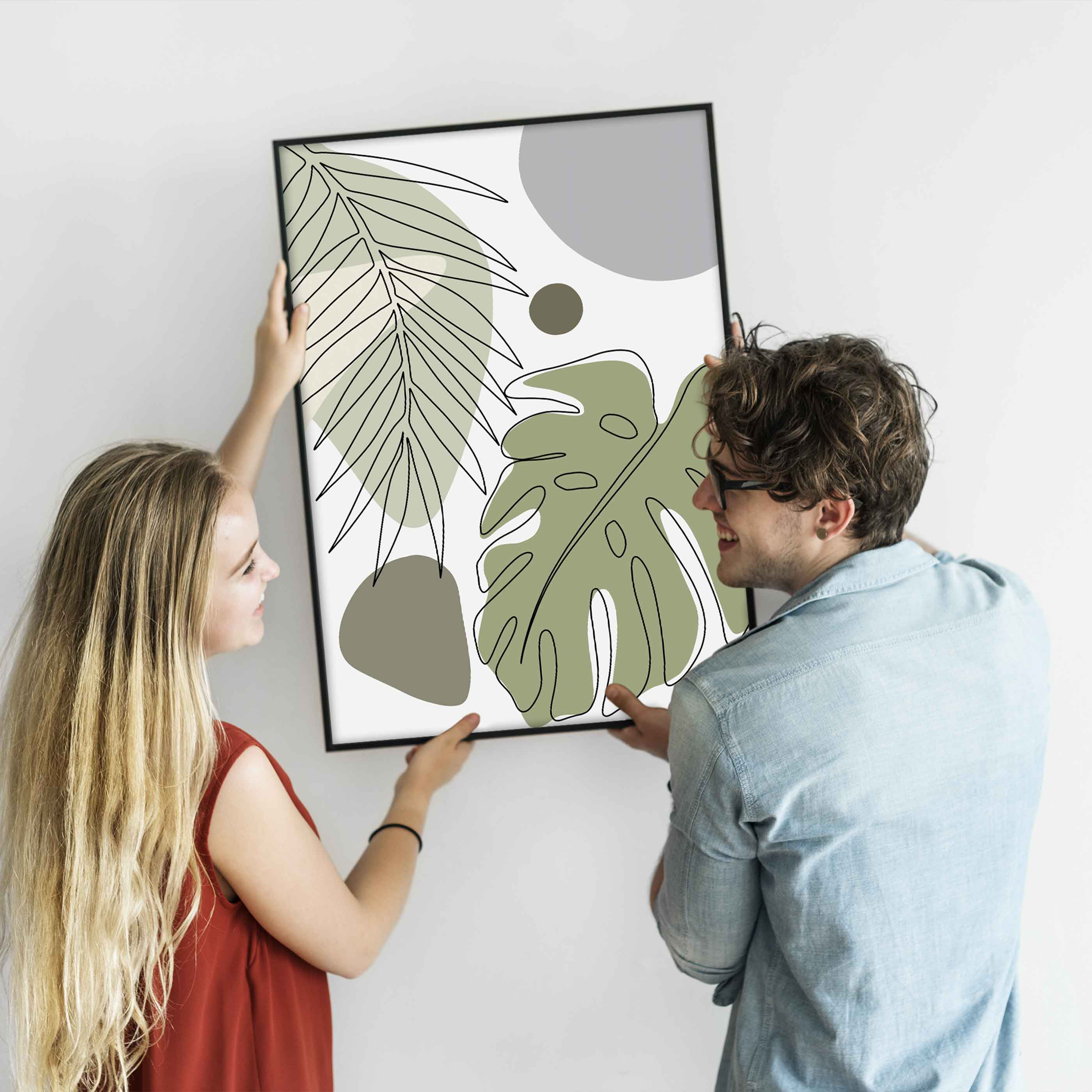 Poster Botanik Monstera No 1 Line Art