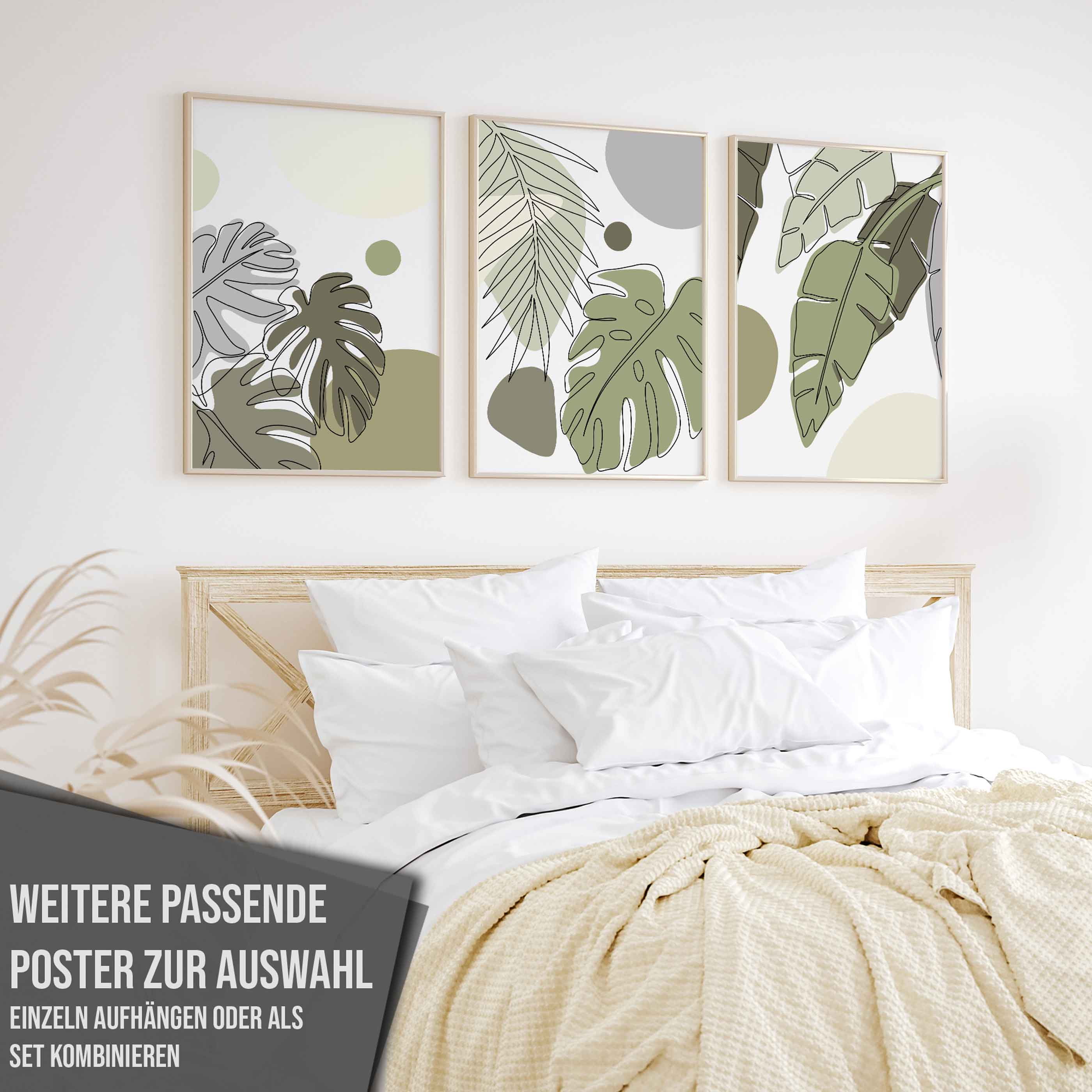 Poster Botanik Monstera No 1 Line Art