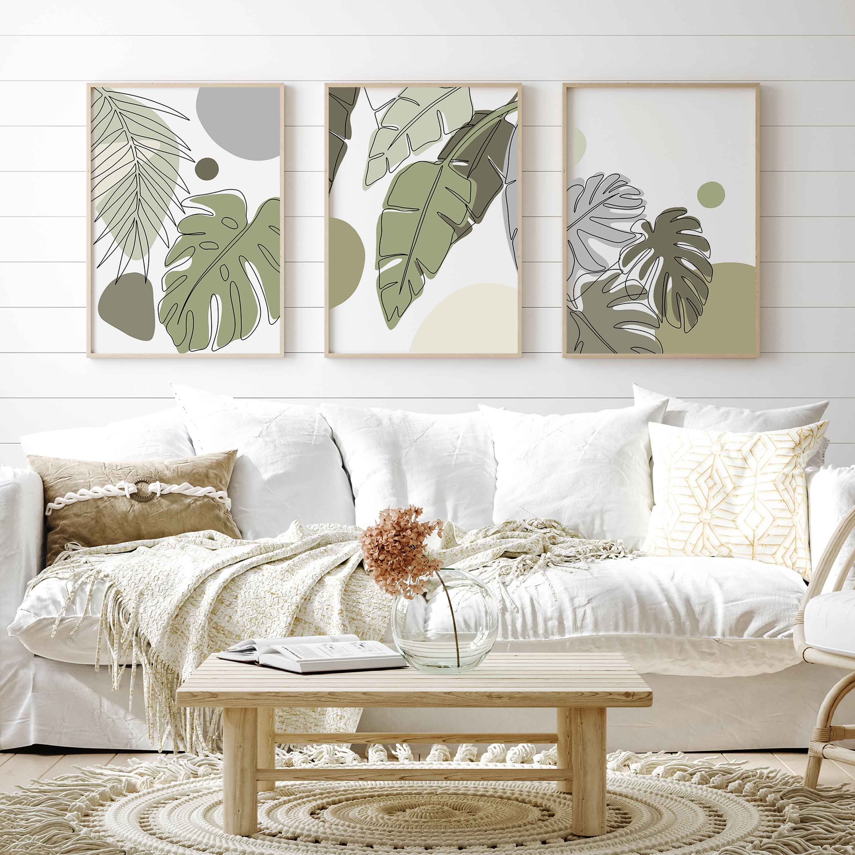 Poster Botanik Monstera No 2 Line Art