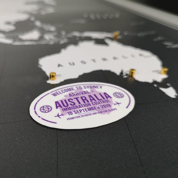 Magnet Set - Passport Stempel - 12er Set-Magnete-DIE WELTKARTE