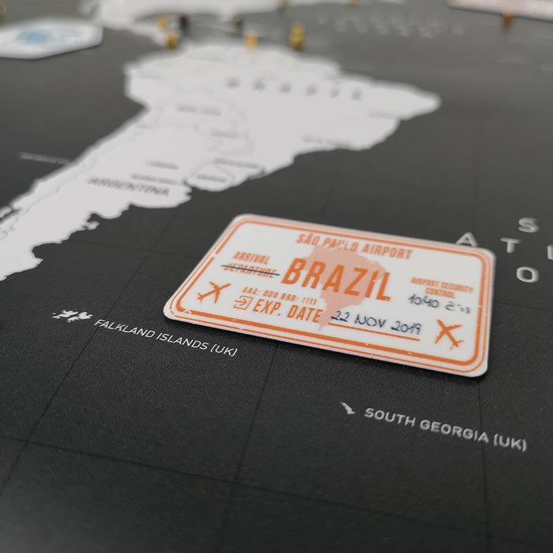 Magnet Set - Passport Stempel - 12er Set-Magnete-DIE WELTKARTE