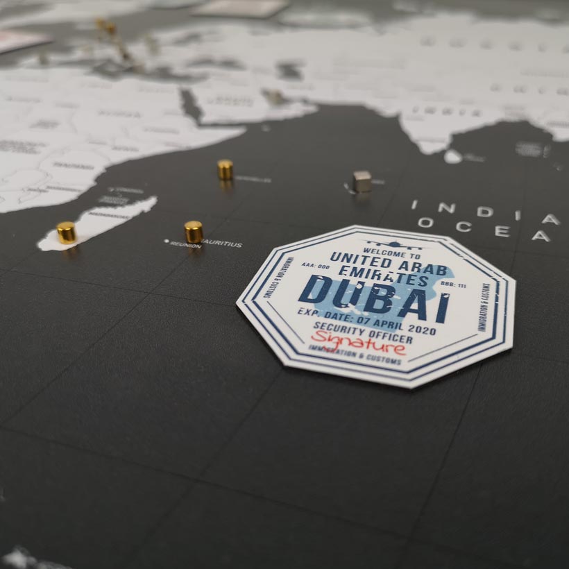 Magnet Set - Passport Stempel - 12er Set-Magnete-DIE WELTKARTE