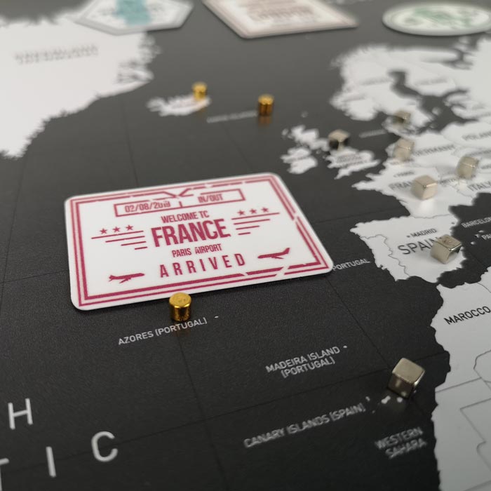 Magnet Set - Passport Stempel - 12er Set-Magnete-DIE WELTKARTE
