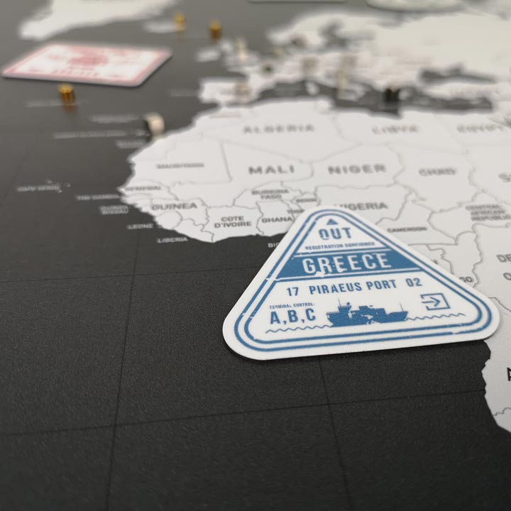 Magnet Set - Passport Stempel - 12er Set-Magnete-DIE WELTKARTE