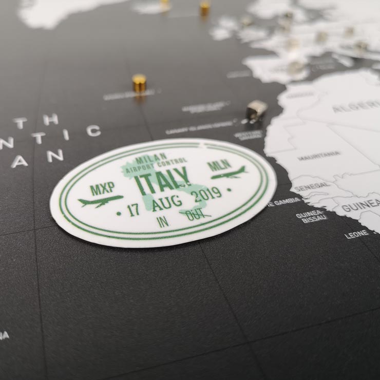 Magnet Set - Passport Stempel - 12er Set-Magnete-DIE WELTKARTE