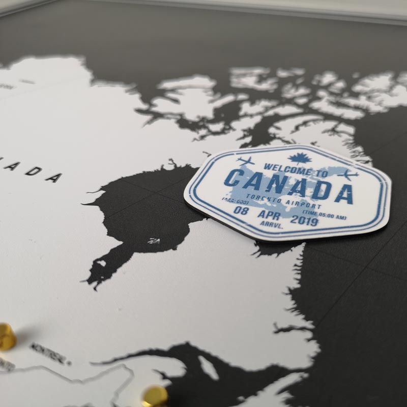 Magnet Set - Passport Stempel - 12er Set-Magnete-DIE WELTKARTE