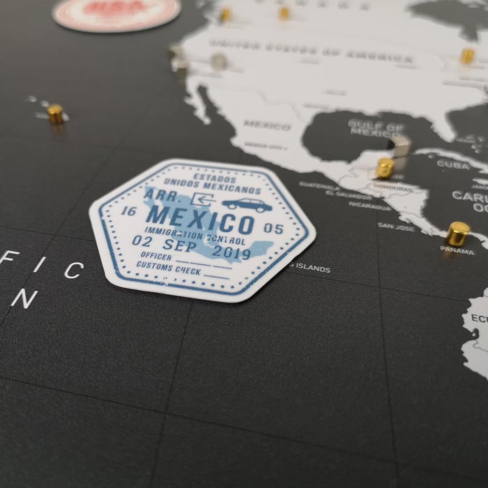 Magnet Set - Passport Stempel - 12er Set-Magnete-DIE WELTKARTE