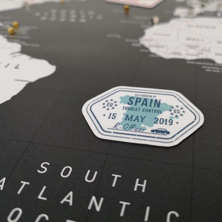 Magnet Set - Passport Stempel - 12er Set-Magnete-DIE WELTKARTE