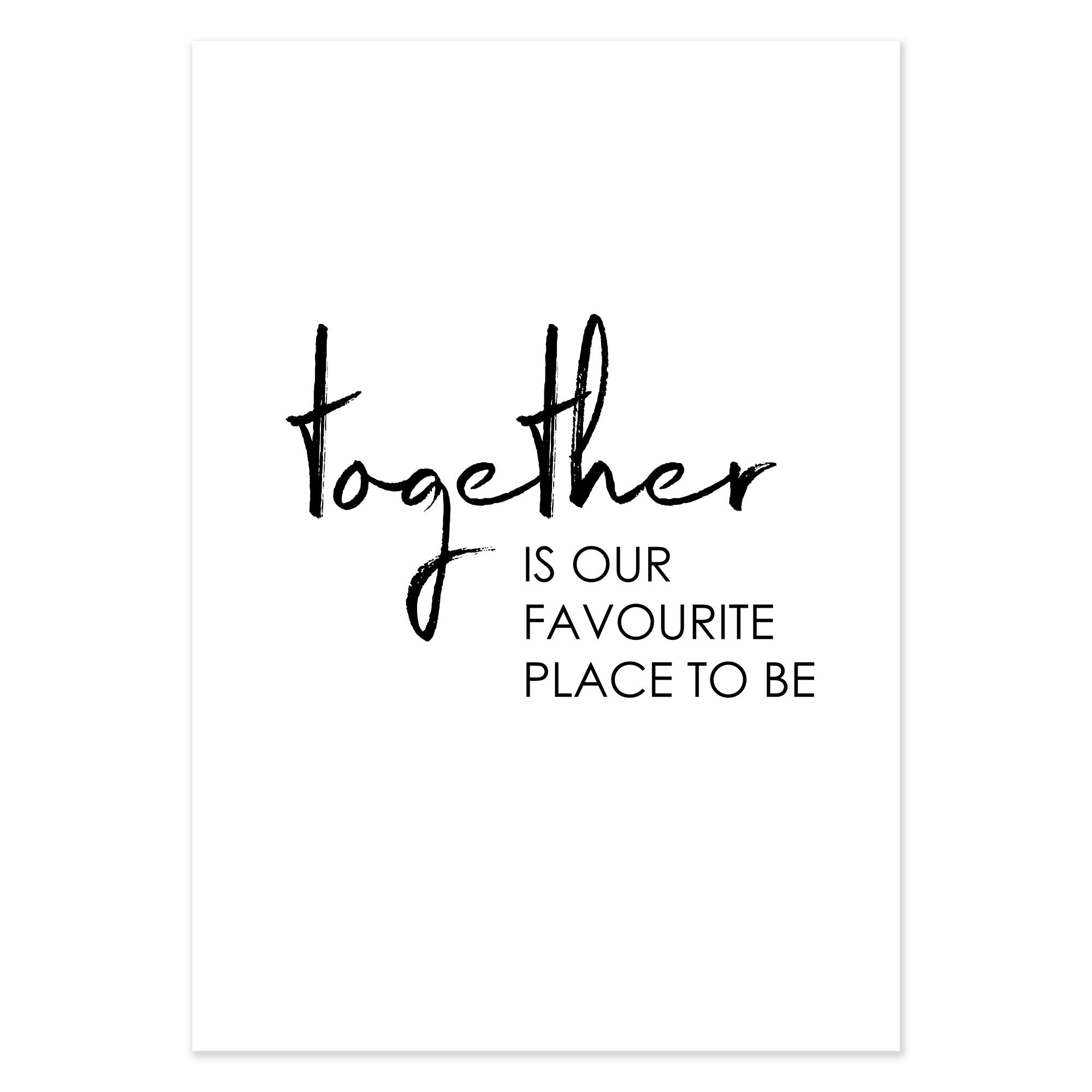 Travel Poster - "TOGETHER"-Poster-DIE WELTKARTE