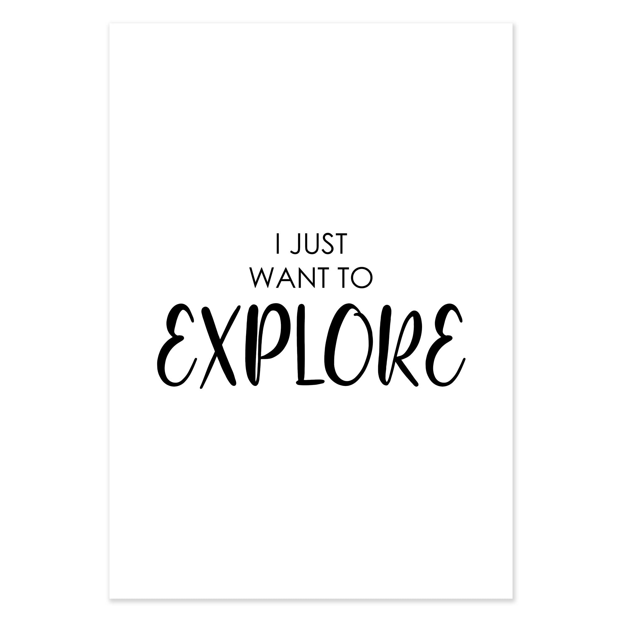 Travel Poster - "EXPLORE"-Poster-DIE WELTKARTE