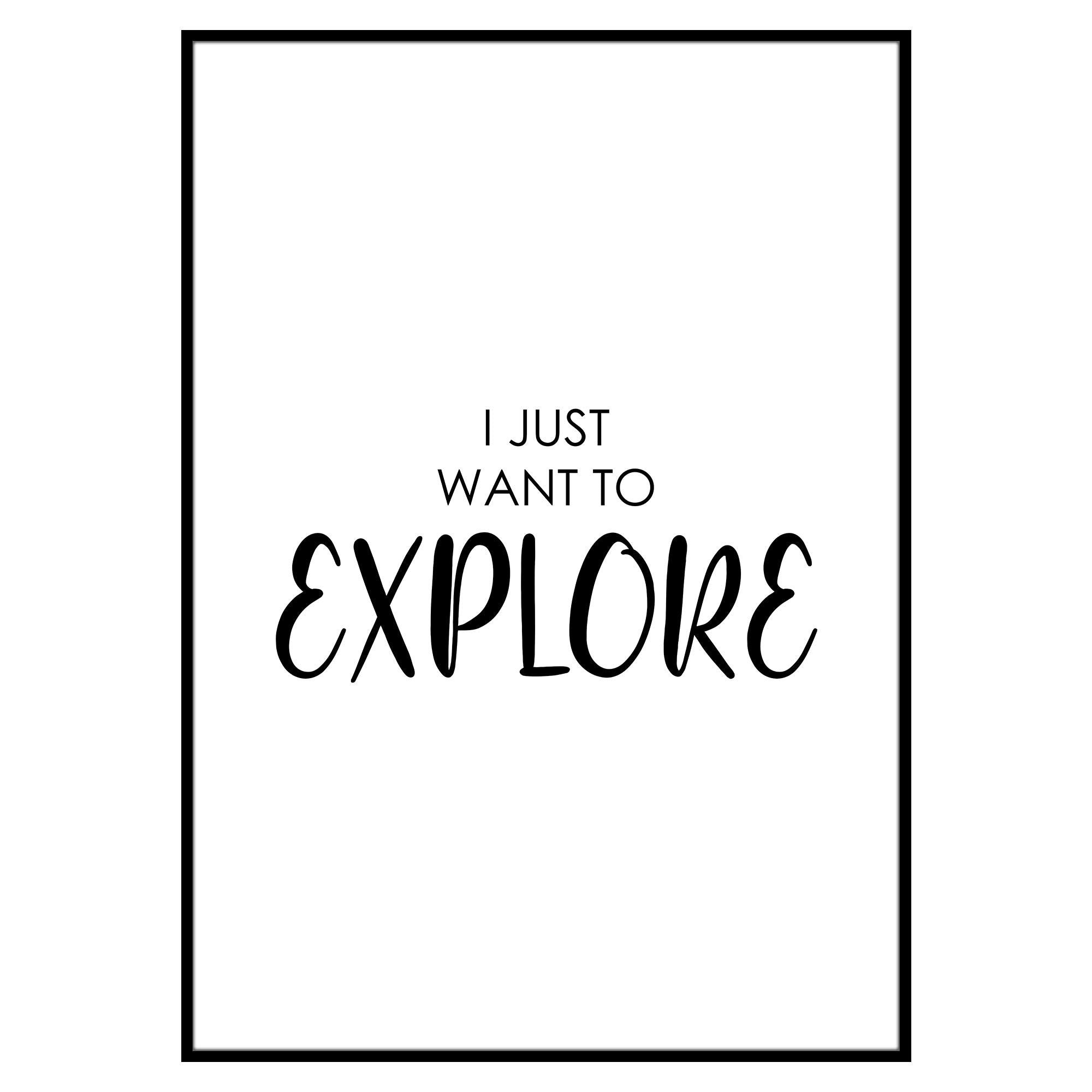 Travel Poster - "EXPLORE"-Poster-DIE WELTKARTE