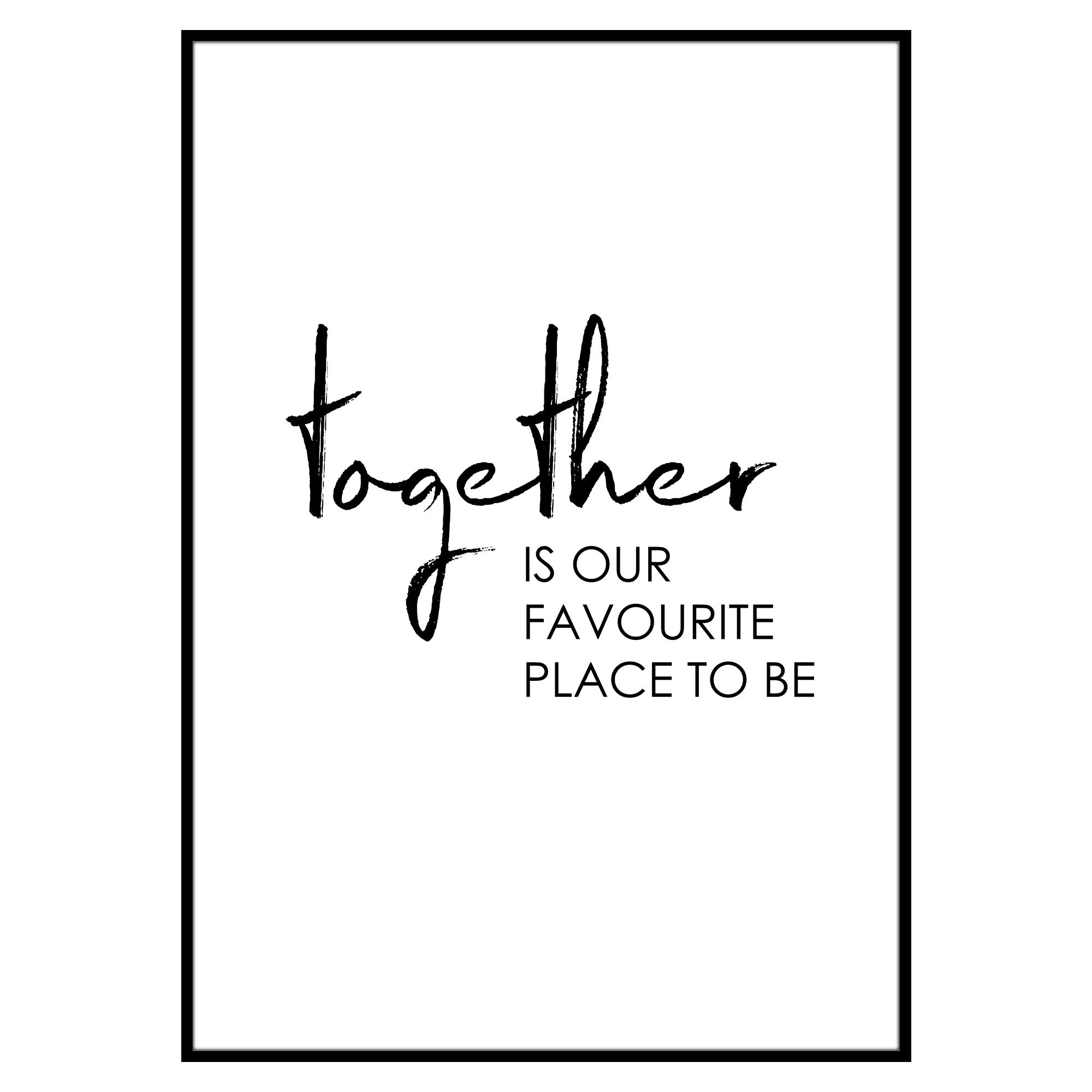Travel Poster - "TOGETHER"-Poster-DIE WELTKARTE