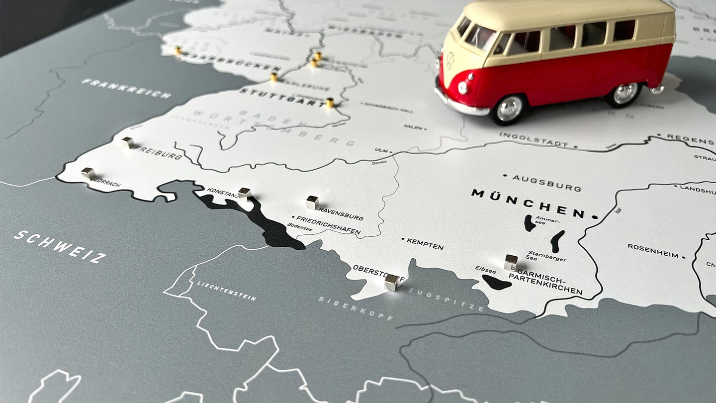 An welche Länder grenzt Deutschland? - VACENTURES - Die Weltkarte